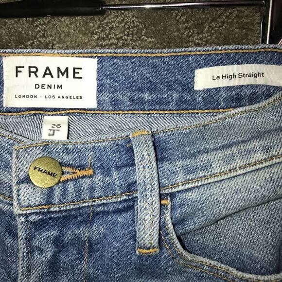 FRAME DENIM Le High Straight Zip Jeans Allowell 26 - Picture 6 of 7